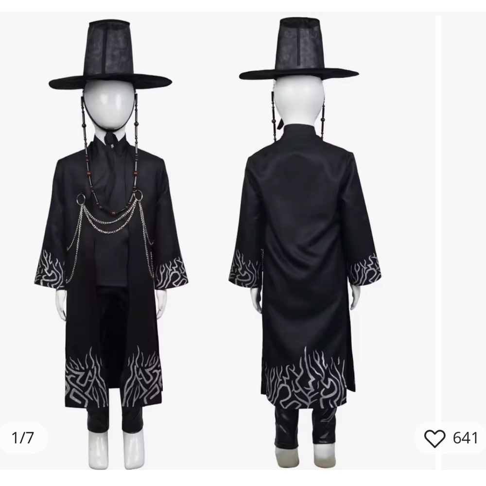 Kpop demon hunter costume JINU